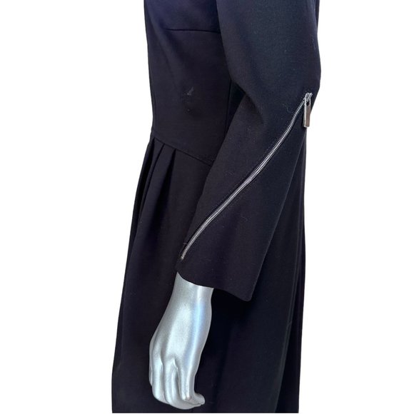 Elegance Paris Black Midi Dress with Zipper Details 10 - Picture 4 of 10